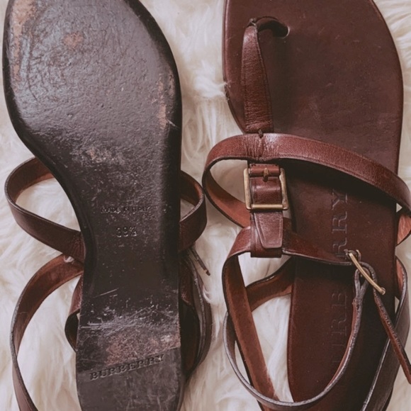 BURBERRY Women’s SANDALS Authentic Size UA 9 European Made in Italy - Picture 1 of 9